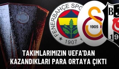 Takımlarımızın UEFA’dan kazandıkları para ortaya çıktı